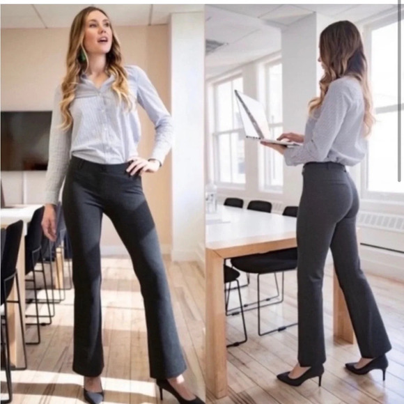 Betabrand Bootcut Boot Charcoal Gray Dress Yoga Pants Size Small - Picture 2 of 12